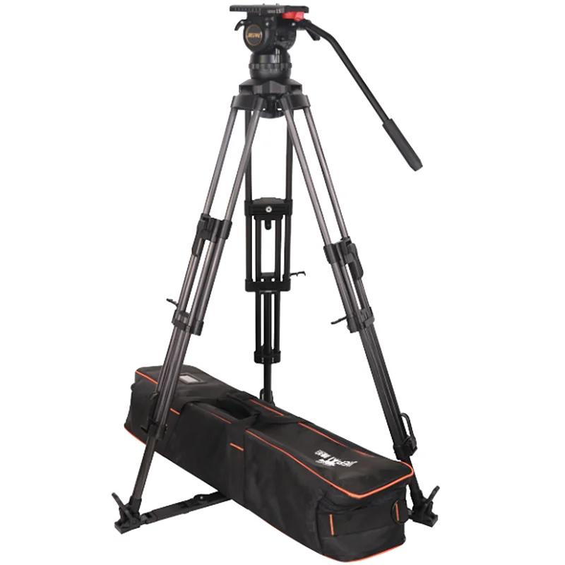 

Photographic Equipment Jiepai V15 Professional Broadcast Heavy Duty Video Camera Tripod With 100mm Bowl