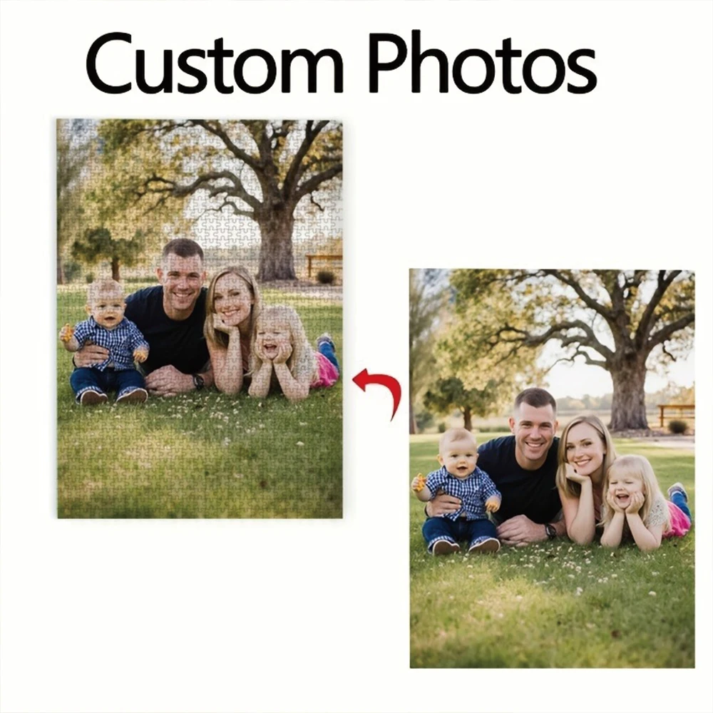 35/300/500/1063pcs Personalized Custom Photo Puzzle Family Photo Assembling Picture