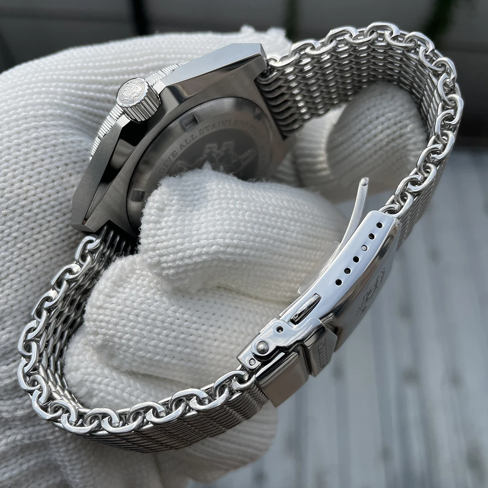 Reloj de buceo STEELDIVE para hombre, reloj de pulsera mecánico automático militar, 20bar, resistente al agua, BGW-9, zafiro luminoso, bisel de cerámica NH35