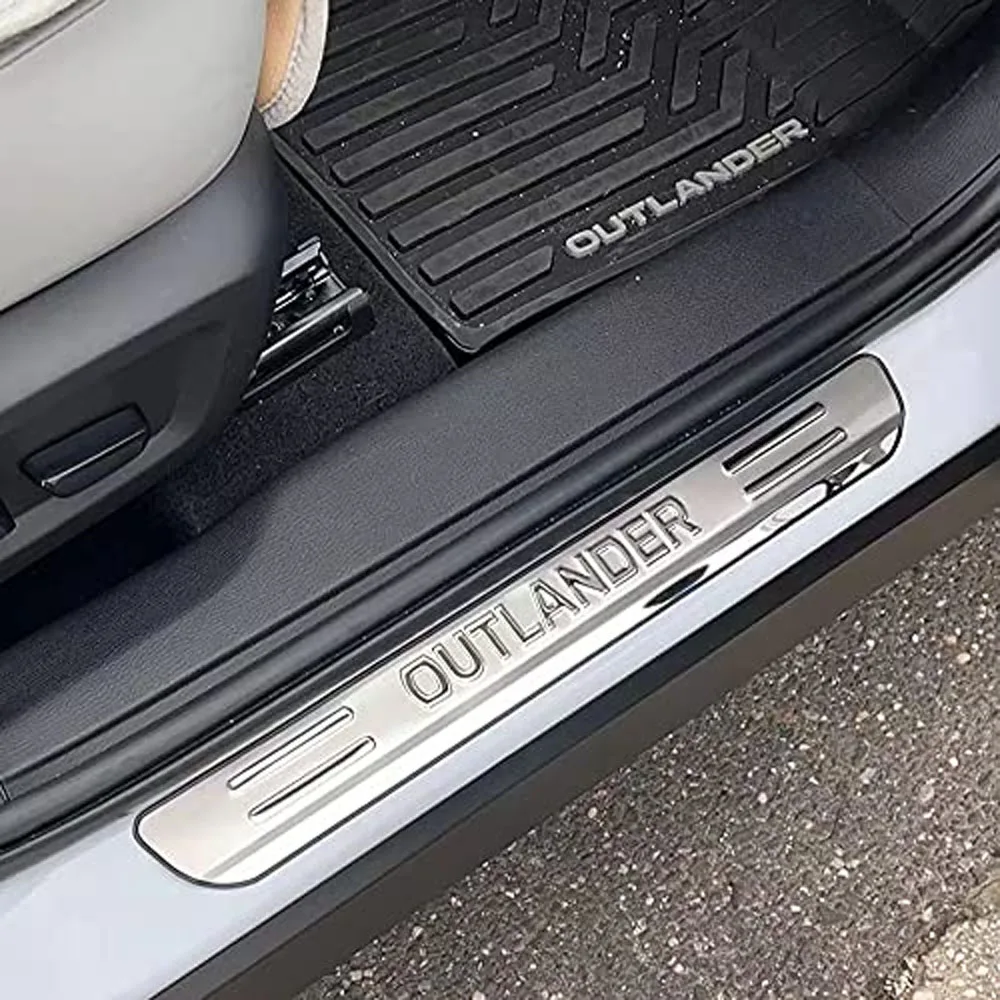 

For Mitsubishi Outlander Car Accessories Door Sill Protector Scuff Plate Styling Stickers Pedal 2016 2015 2014 2019 2020 2023