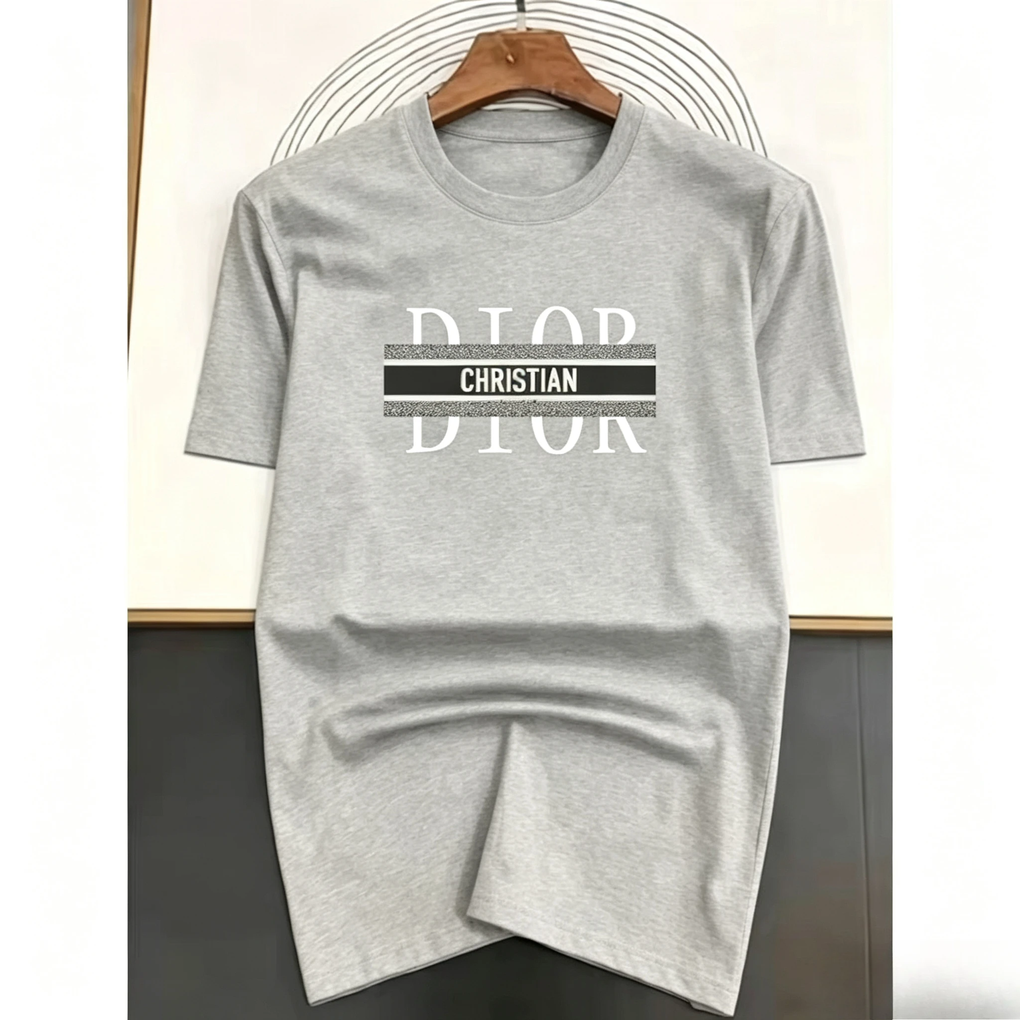 2026 New Trendy Brand Short-sleeved T-shirt Men's and Women's Summer Round Neck Printed Cotton Half-sleeved T-shirt Casual