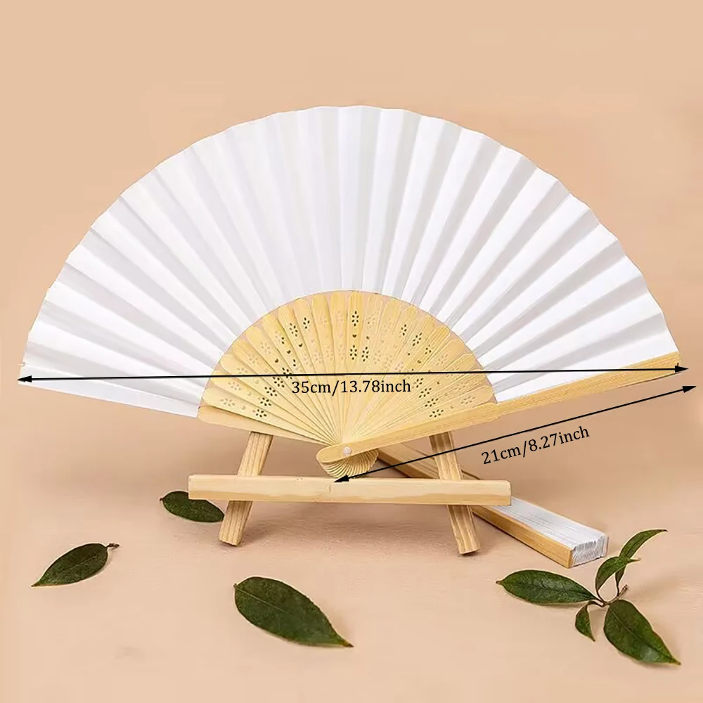 1Pc Black/White the Bride Folding Fans Foldable Bamboo Hand Fan Wedding Party Souvenir Gifts Wedding Engagement Party DIY Decor