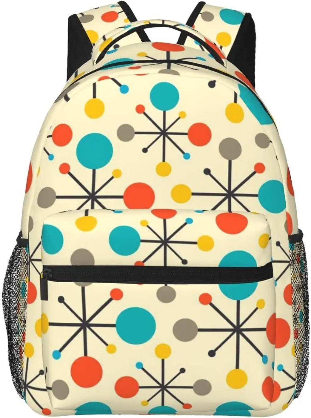 

Современный рюкзак Mid Century Fifties Atomic в стиле ретро, стильный Повседневный ранец, сумочка с карманами, рюкзак для работы, деловых поездок