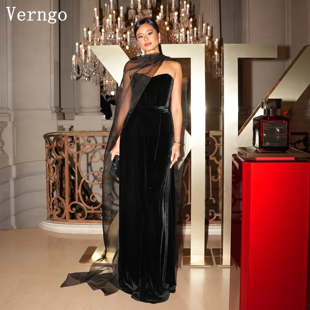 

Verngo черные бархатные платья для выпускного вечера Милая Русалка вечернее платье шаль Саудовская Аравия платье для выпускного вечера по индивидуальному заказу