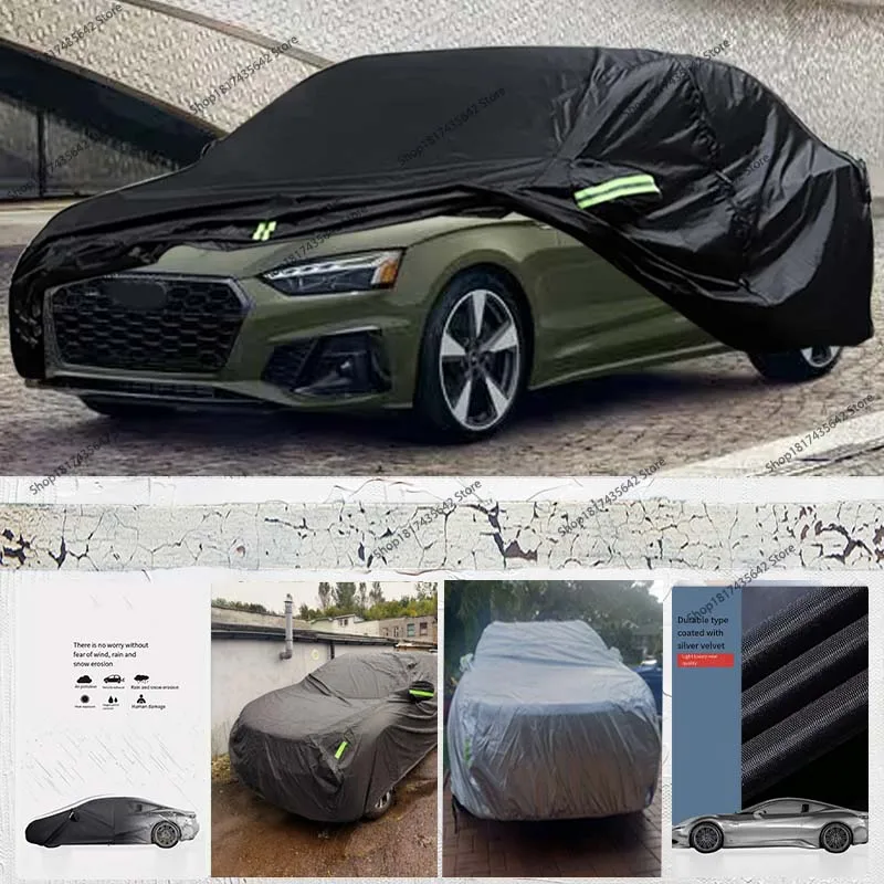 

Защитные чехлы Полный автомобильный чехол для Audi A5 2009-2024 Всепогодный водонепроницаемый ветрозащитный солнцезащитный козырек Пылезащитный