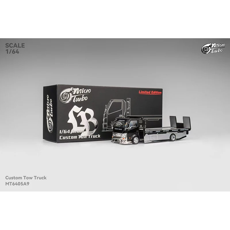 Prevendita MT 1:64 Serie 300 Custom Tow LBWK Cromo Nero Pressofuso Diorama Modello di Auto Giocattolo MicroTurbo