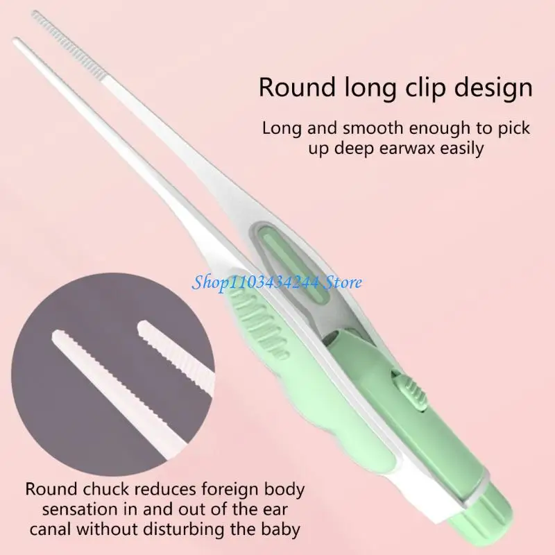 Baby Earwax Removal Cleaner Tool LED Light Equipped for Low Light Environment