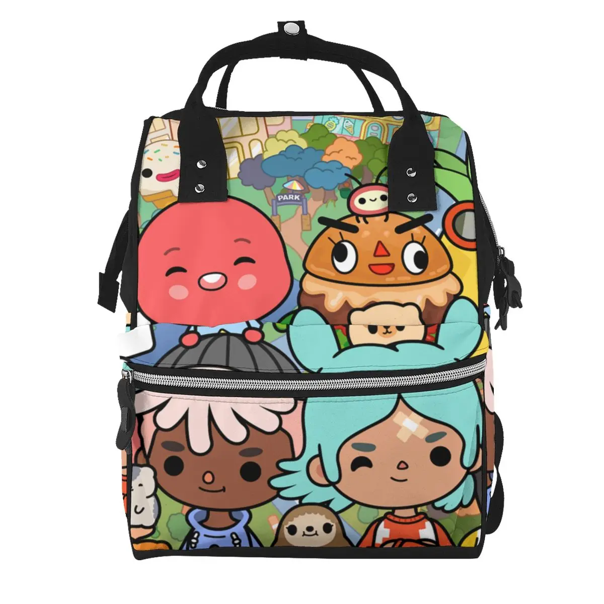 Toca Life Box Toca Boca Cute Game Student Backpack School Bag Hiking Travel Daypack for Men Women Bookbag Shoulder Bags
