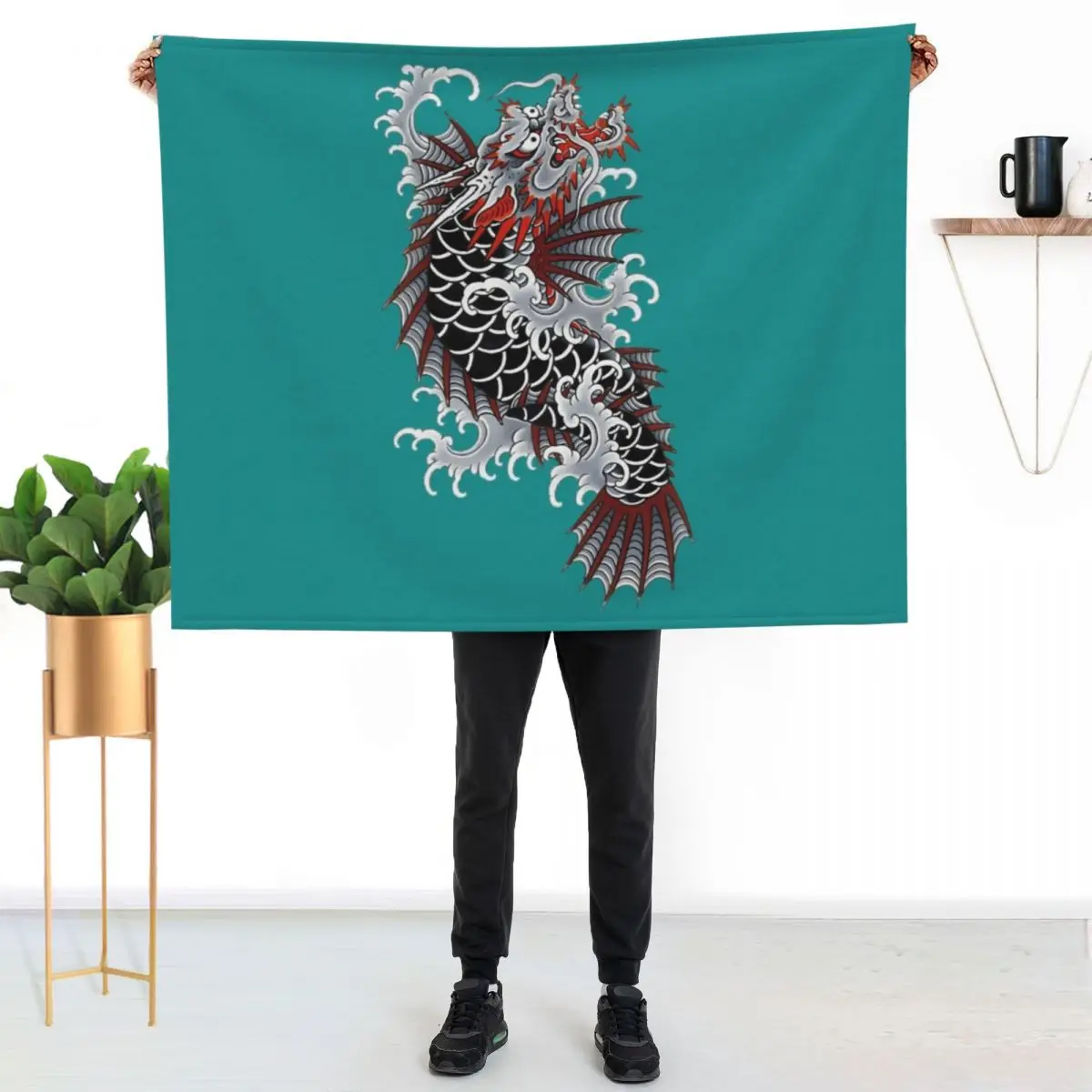 Yakuza Ichiban Tattoo \t Throw Blanket Decorative Soft Throw Blanket for Couch Sofa