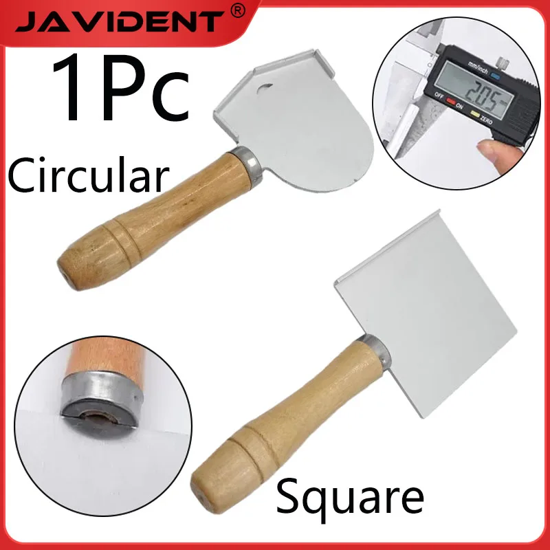 1Pc Dental Wax Spatula Aluminum Alloy Wax Spatula Laboratory Tools: Square and Semi-Circular Dental Prosthesis Materials