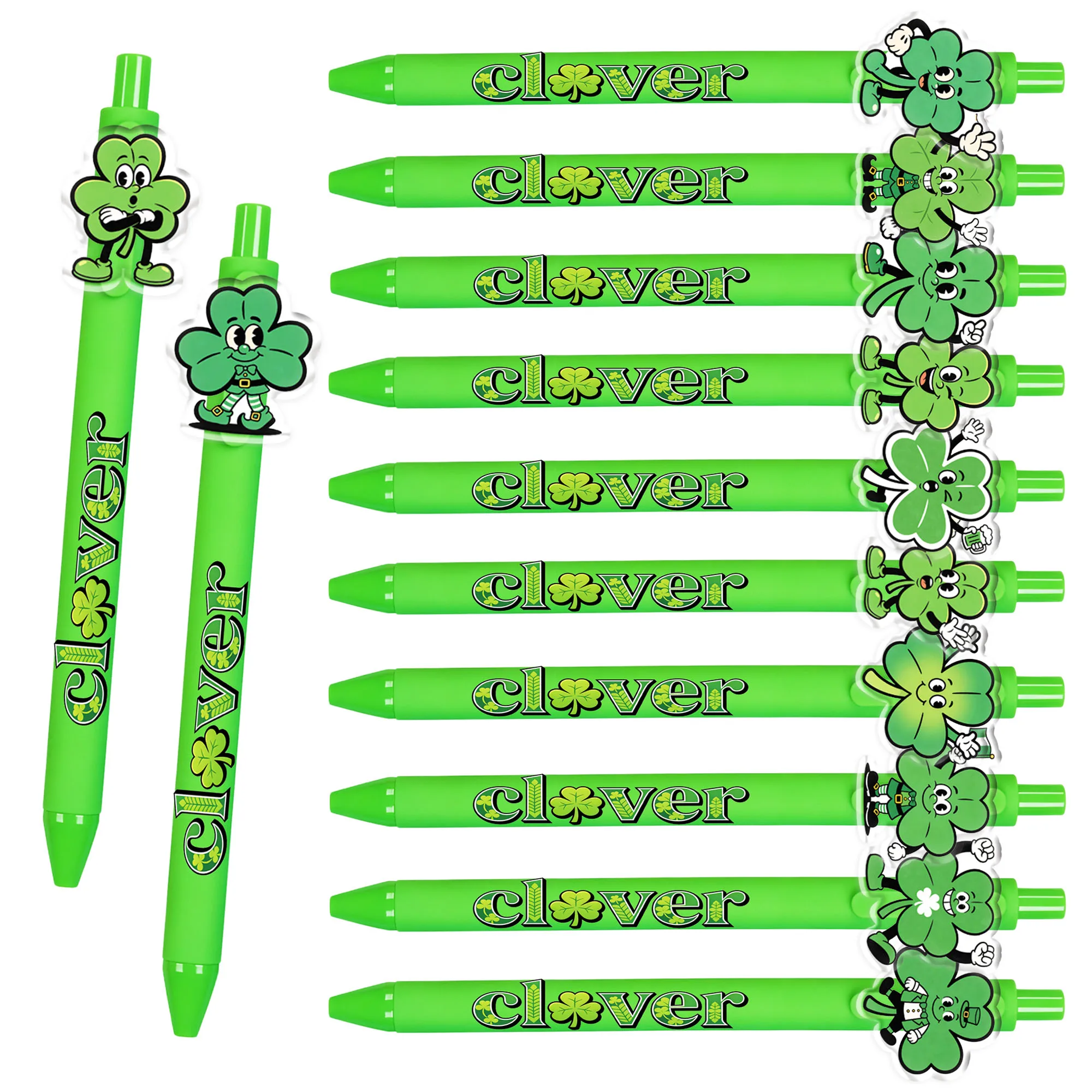 

Набор из 9/12 шариковых ручек «Счастливый клевер» для школы, выпускных экзаменов и офиса