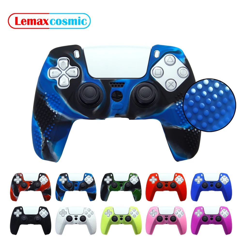 Anti-slip Studded Soft Silicone Console Joystick Gamepad Protection Case Cover For Sony Playstation DualSense Dualshock 5 PS5