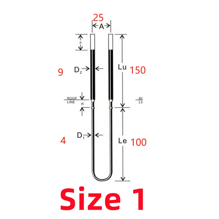 Factory Price Fast Delivery 1600c MoSi2 Heating Rods Automatic Digital Features for  Resistance Furnaces