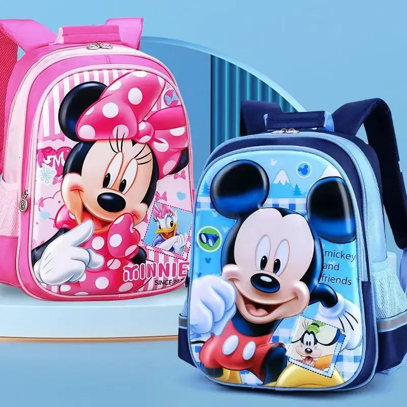 Tas sekolah Disney, tas sekolah Disney, ransel hadiah belajar anak-anak, kartun, untuk siswa sekolah dasar, kelas 1-5