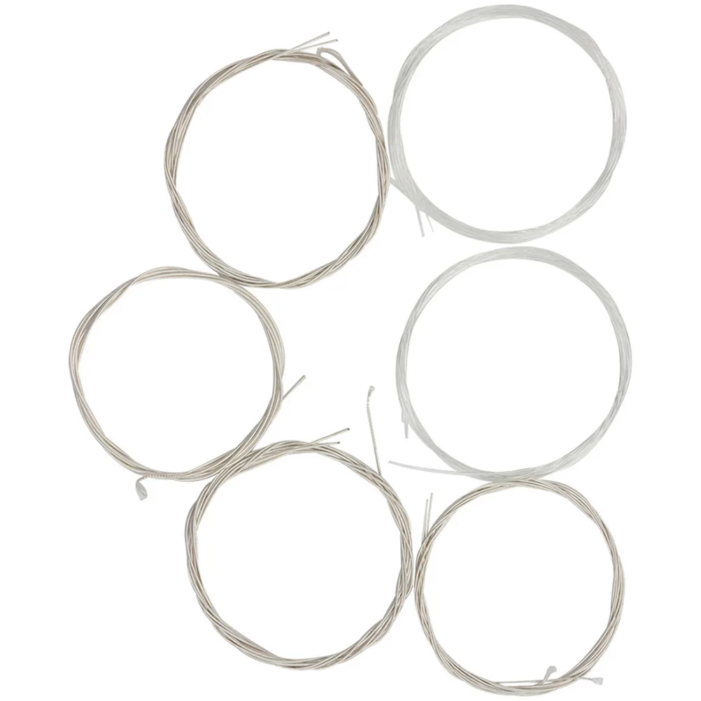 

1 set 1 Oud Clear Bright Sound Nylon String Set Silver-Plated Copper Alloy Durable Long-Lasting Replacement Universal Beginner