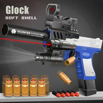 G17 لعب بندقية قذيفة طرد السهام الناعمة رصاصة الادسنس مسدس في الهواء الطلق CS مطلق النار مع الأشعة تحت الحمراء الأولاد هدية عيد ميلاد