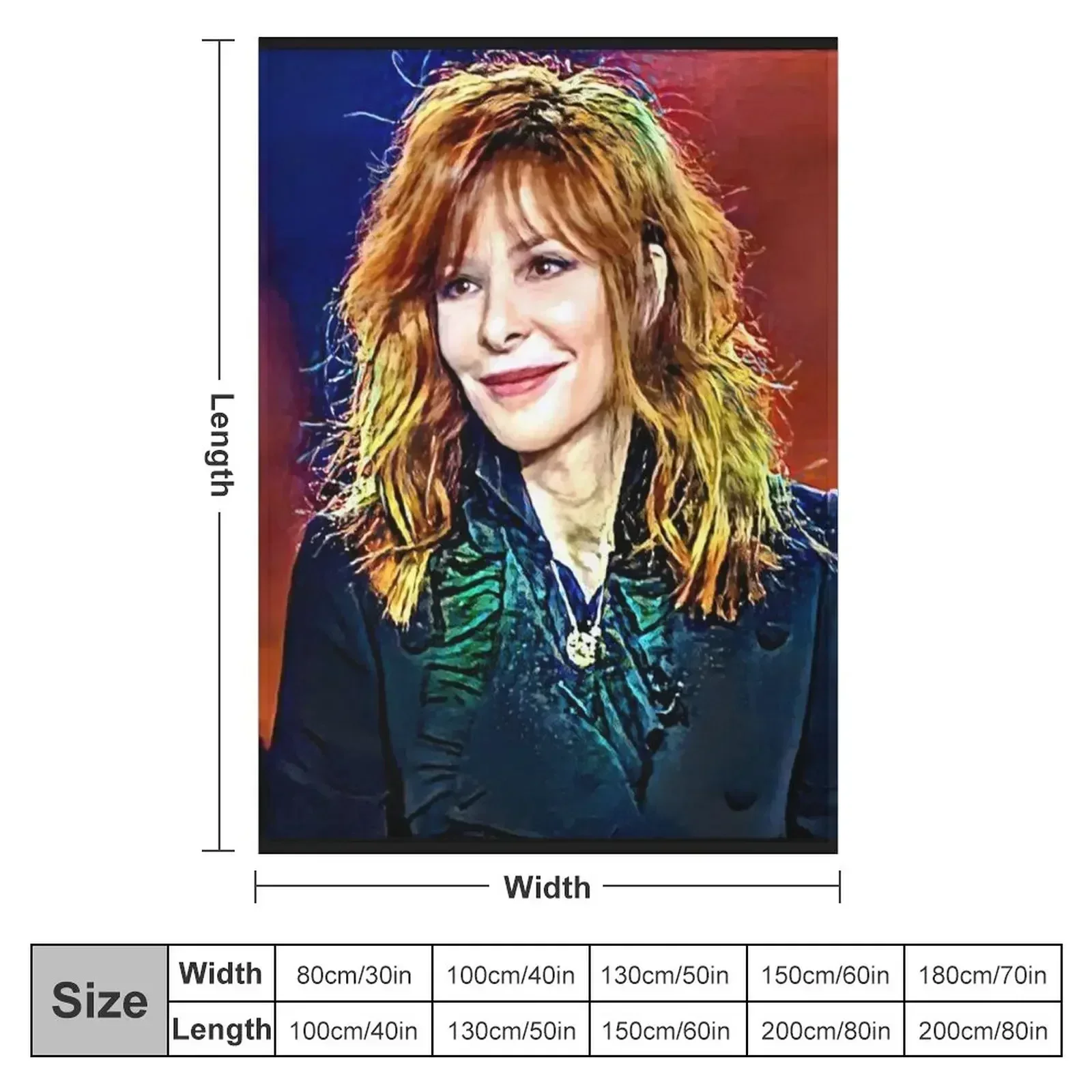 Mylène Farmer - Variety artist Throw Blanket couch cozy soft plush fuzzy picnic outdoor blanket