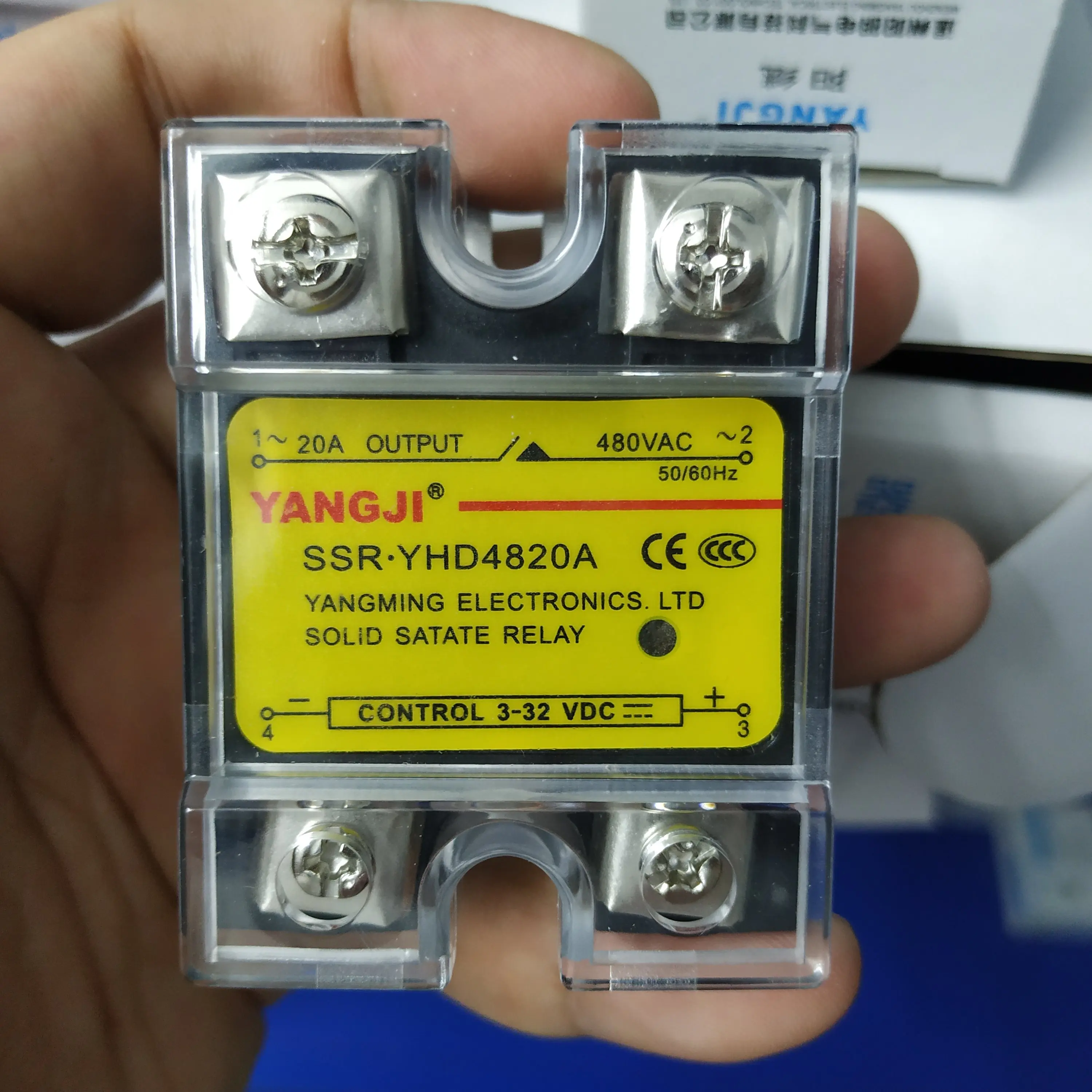 Yang relay YANGJI single-phase AC solid state relay YHD4820A (20A/480V)