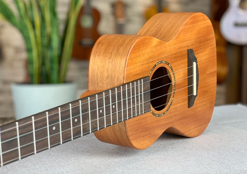 Full Solid All Ukulele Mahogany 23 Inches Concert Matte Rosewood Mini Electric Acoustic Guitar 4 Strings Ukelele Guitarra Pickup