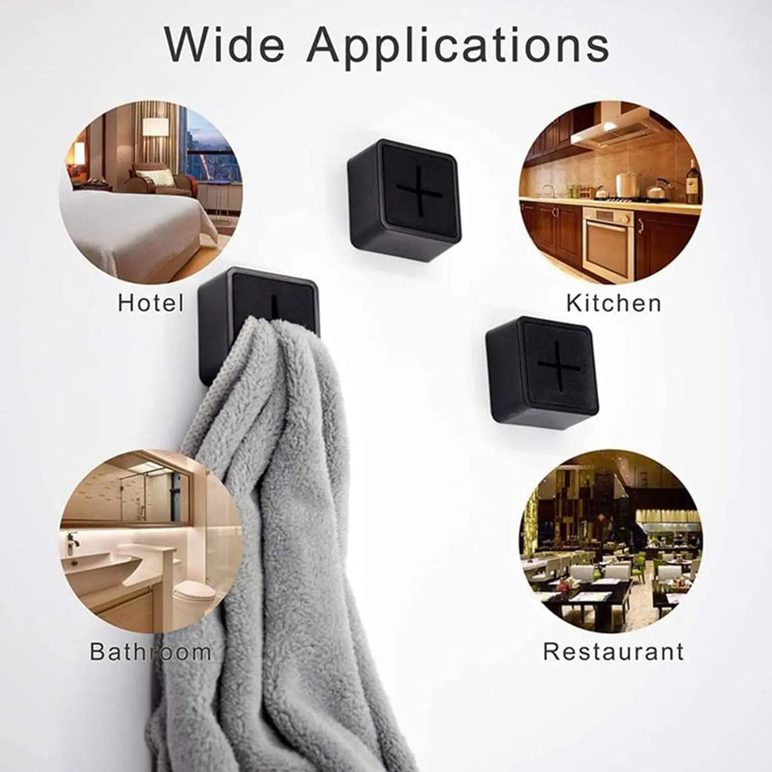 1/3pcs Waterproof Towel Hook With Self-Adhesive Backing,Universal Dish Cloth Holder For Bathroom And Kitchen ,Easy Installation