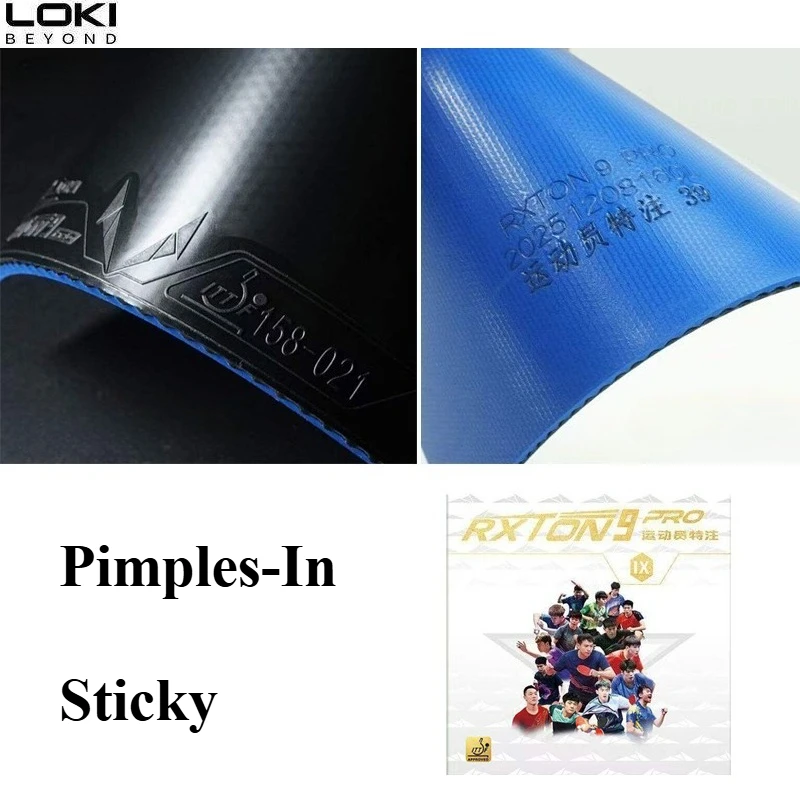 LOKI RXOTN 9 Pro Athletes Special Edition Table Tennis Rubber Pips-In Sticky Ping Pong Rubber with Blue Sponge Fast Attack & Arc