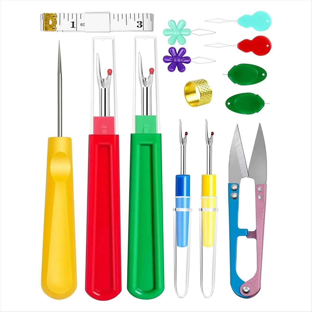 AB09 Seam Rippers for Sewing - 2 Big and 2 Small- Remover Tools, Thread Ripper, Embroidery Removal Tool