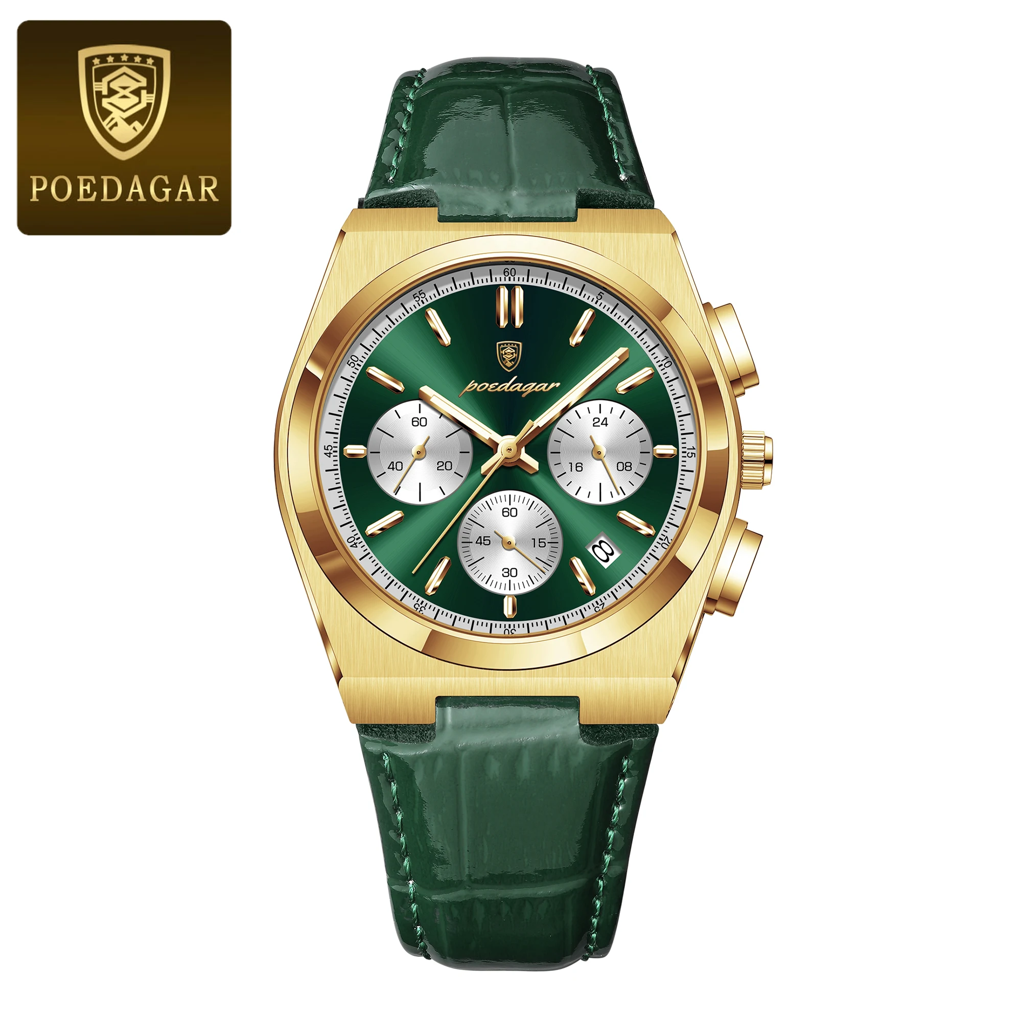 Men's Trendy Luminous Chronograph Watch, Waterproof