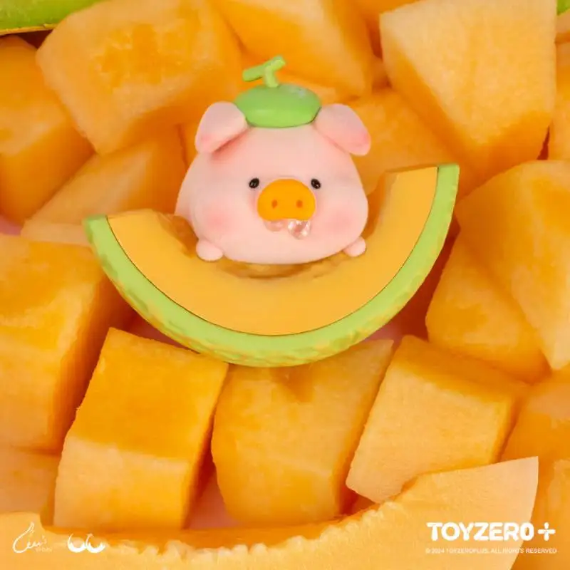 Toyzero Lulu The Piggy Actiefiguren Fruitserie Dierenhangende kaartfiguren Trendy speelgoed Bureauornamenten Kawaii Collectiepop