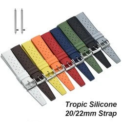 Tropic Rubber Watchband Fast Release Premium Soft Comfortable 18mm 20mm 22mm Universal Rubber Watch Strap for Oris for Seiko