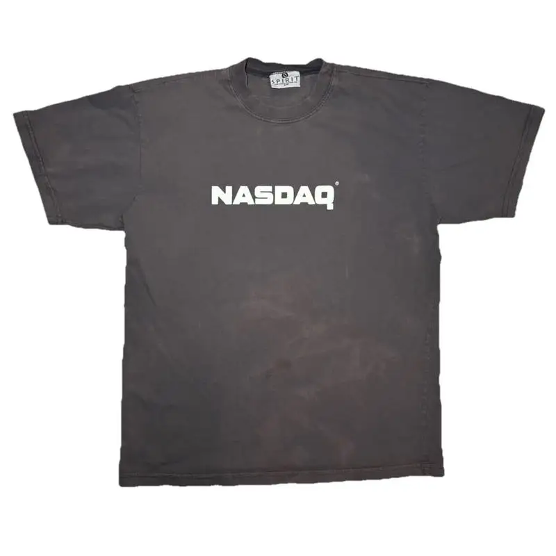 Camiseta Vintage Nasdaq Wall Street con logotipo del mercado de valores, hecha en EE. UU., Sz S M