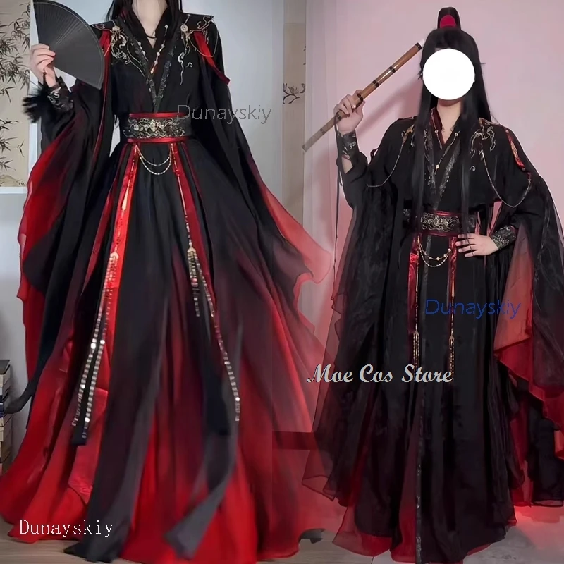 Peruca Unissex de Cosplay Wei Ying (Mo Dao Zu Shi) - Traje Antigo Hanfu de Anime - Coleção Fancy Demonic Cultivation