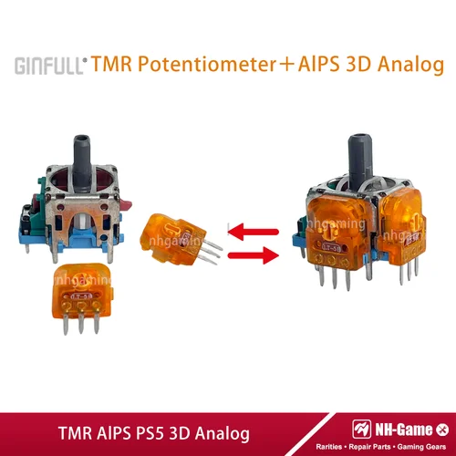 Imagen 2 del producto Joystick electromagnético TMR para controlador PS4, barra analógica 3D TMR AlPS para potenciómetro PS5 TMR