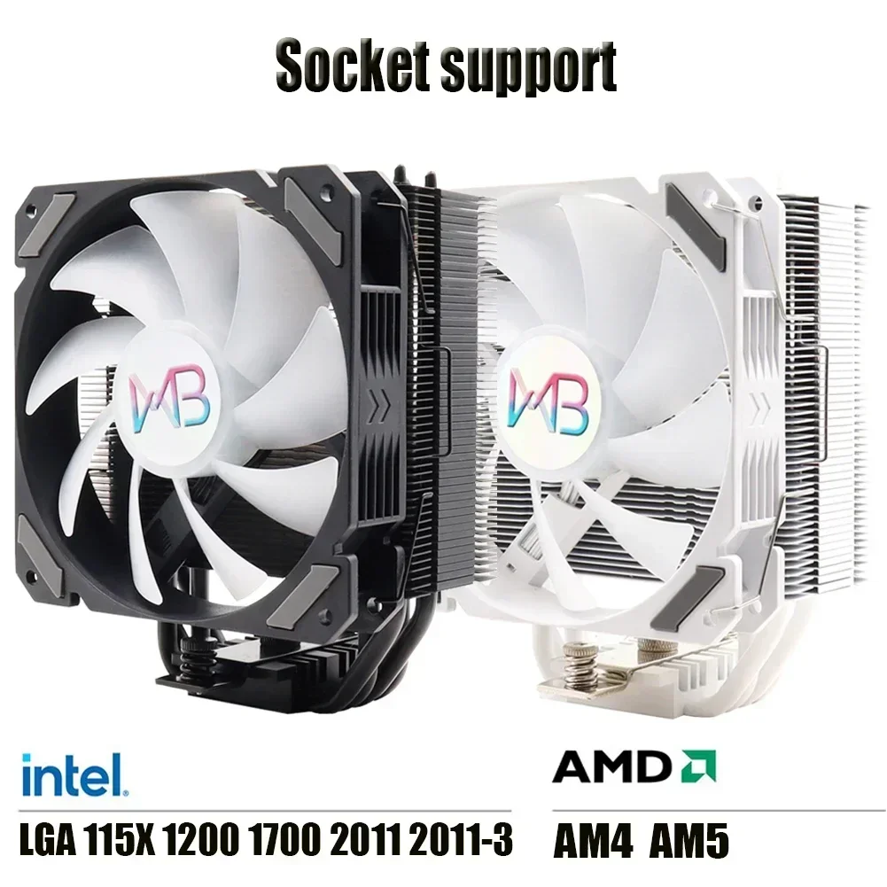 Wovibo CPU Cooler Ventilador 120mm RGB ARGB Cooling Fan For Intel LGA 1151 1155 1200 1700 2011 X79 X99 AMD AM4 AM5 Radiator