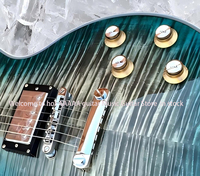 hot Classic light blue Flame Top custom electric guitar with rosewood fingerboard