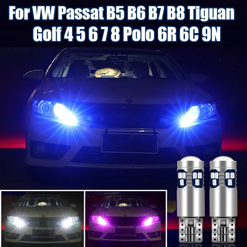 For Volkswagen VW GOLF 4 5 6 7 8 MK4 MK5 MK6 MK7 MK8 POLO 6R 6C 9N Tiguan Passat B5 B6 B7 B8 Car LED Parking Lights Accessories