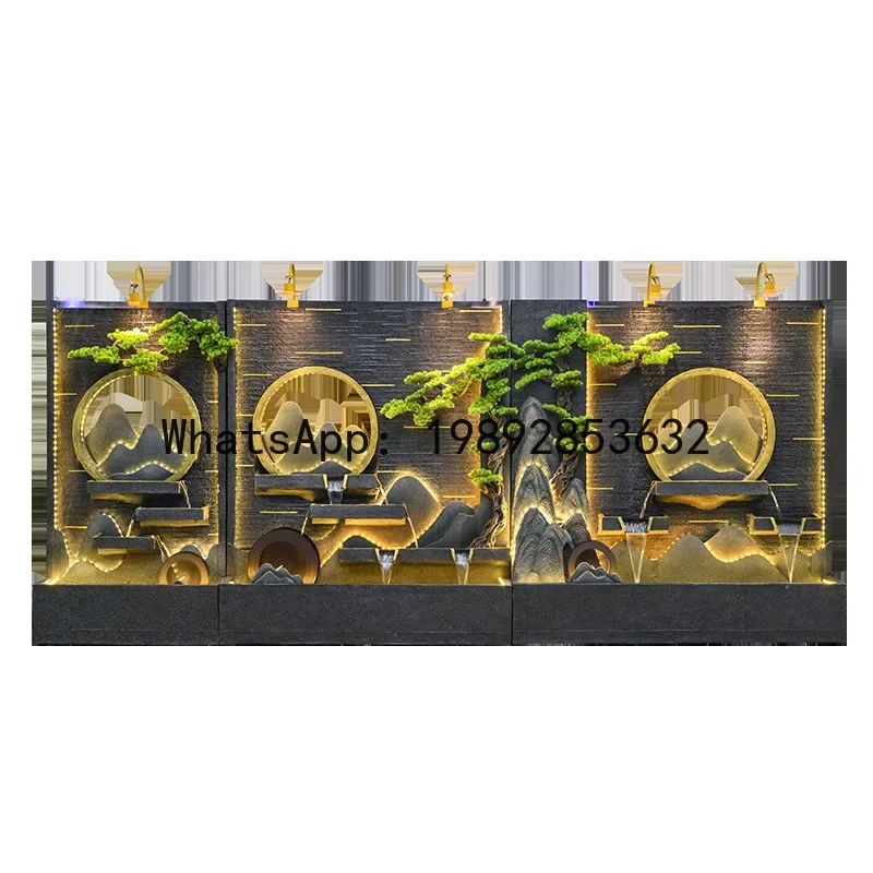 FZ   Water Curtain Wall Screen Hotel Villa Courtyard Circulating Water Landscape Wealth-Attracting Floor Decoration Ornament