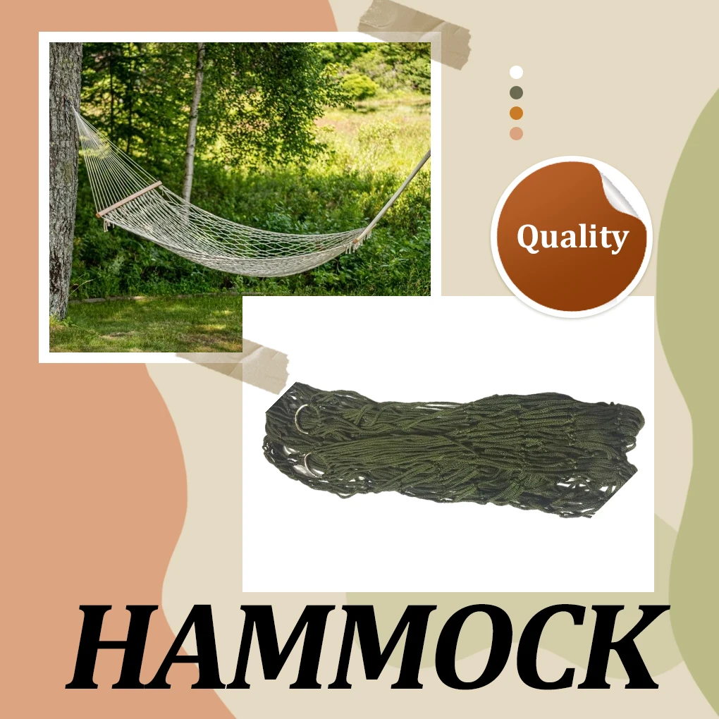Mesh Rope Hammock For Restful And Relaxing Outdoor Retreat Easy To Set Up Nylon Net Outdoor Hammock Royal Blue