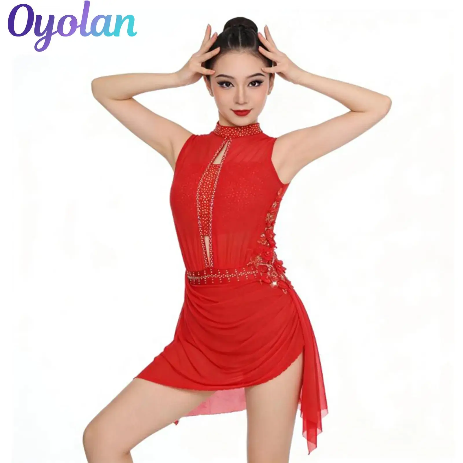 Maillots de Gimnasia para Mujer, Vestido de Malla Transparente para Ballet y Danza Lírica, Traje de Patinaje Artístico para Espectáculos de Danza