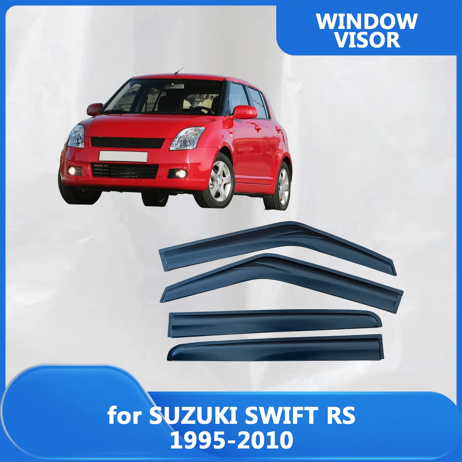

Window Visor for SUZUKI SWIFT RS 1995-2002 2003 2004 2005 2006 2007 2008 2009 2010 Wind Deflectors Rain Guards Door Visor Vent