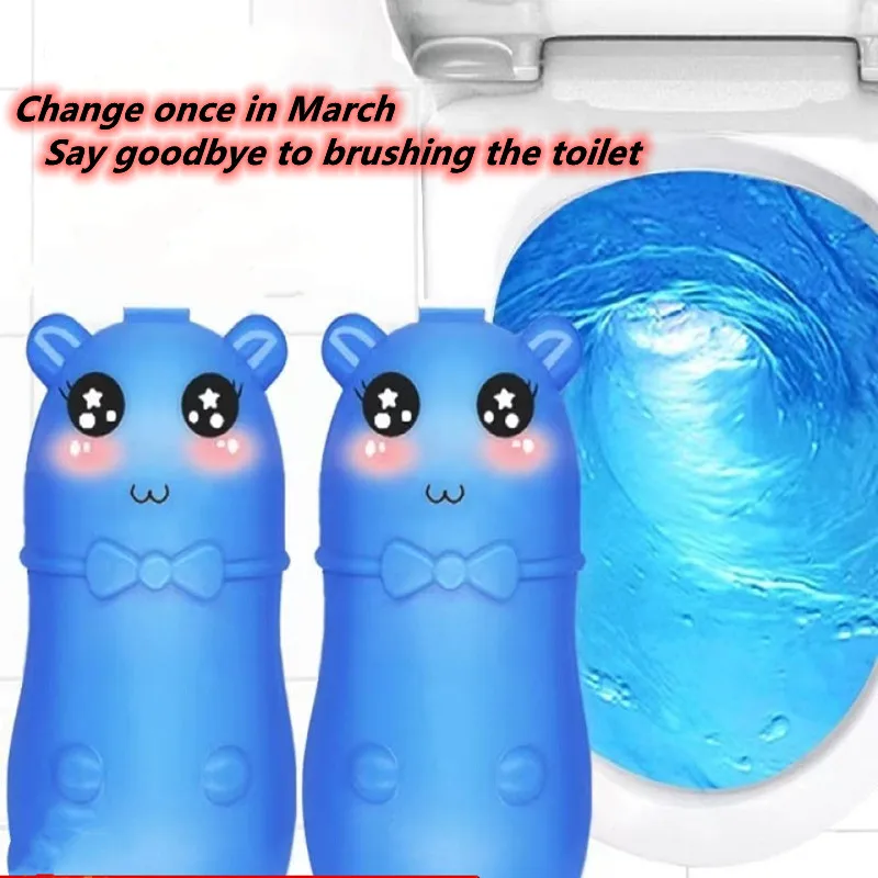 

Blue Bubble Bear Toilet Cleaner Dirt Deodorant Auto Rinse 90 Days Scent Cleaner Toilet Bowl Cleaner Gel Toilet Cleaner