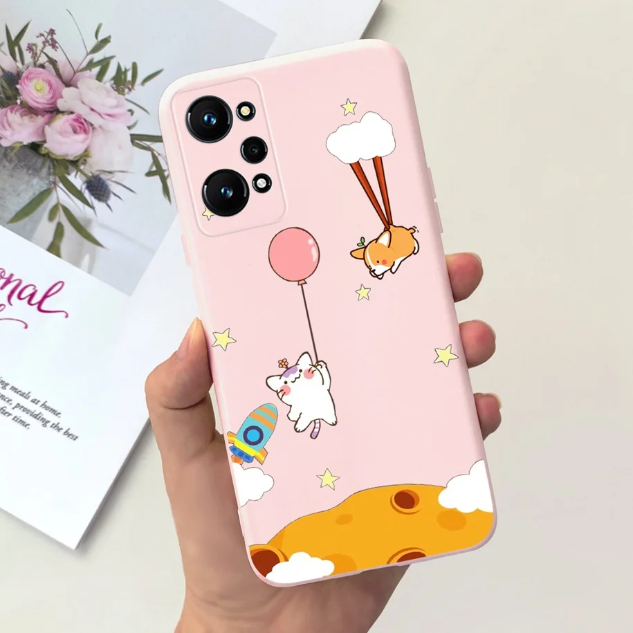 For Realme GT Neo 2 Case Lovely Duck Cat Dinosaur Liquid Silicone Soft Phone Cases For Realme GT Neo 3T Neo2 GT2 Protector Cover