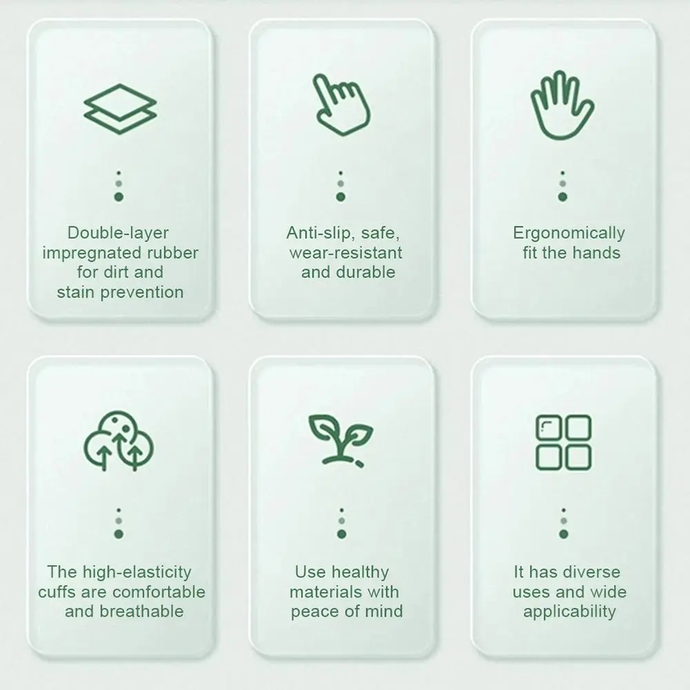 

1Pair New Universal Gardening Gloves Thorn-proof Wear-resistant Protection Gloves Anti-slip Rubber Work Gloves for Women/Men