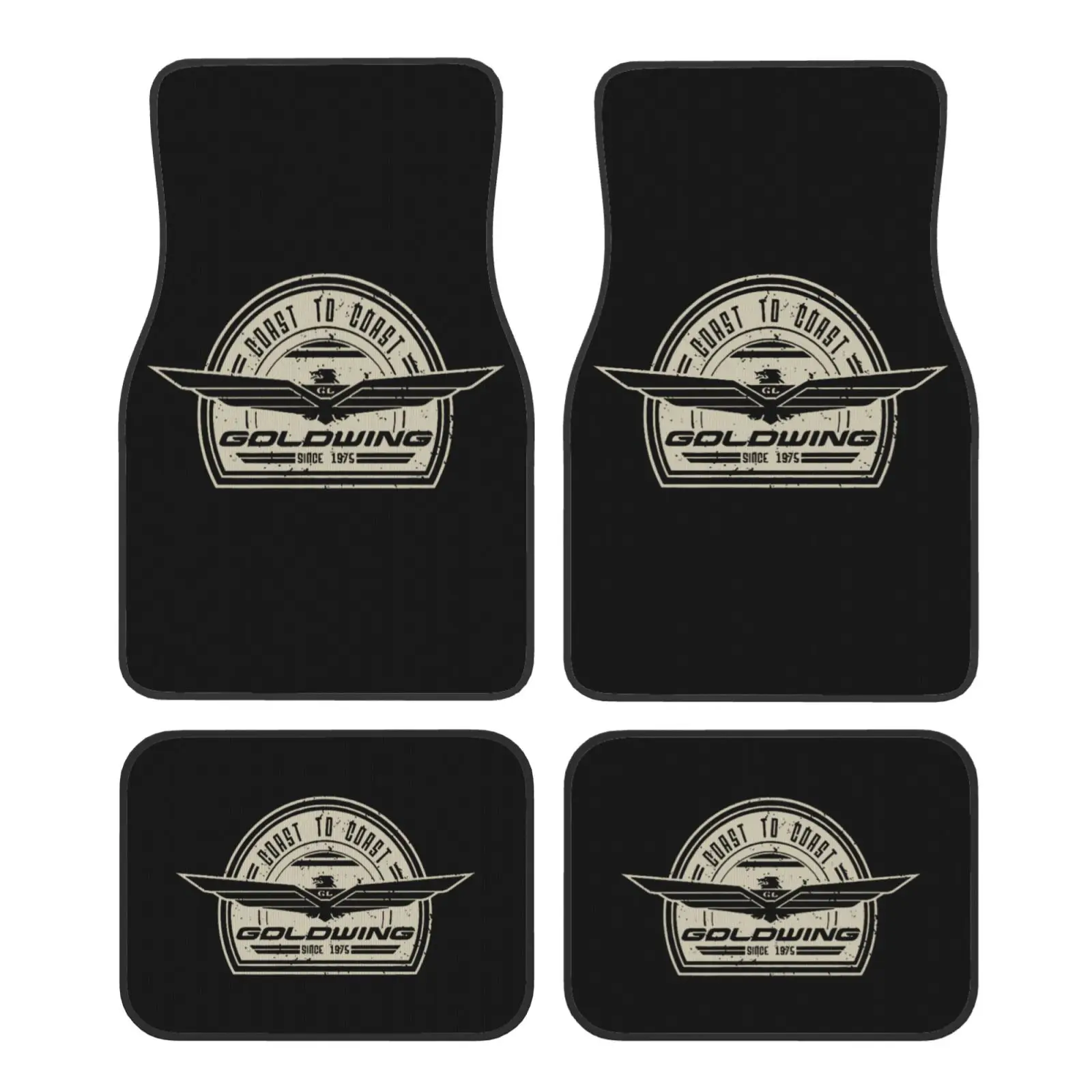 Japan Motorcycle Riding Gold Wing GL1800 Print Car Floor Mats Durable Carpet Mat 4pcs with Anti-Slip Backing Fit for SUV Trucks