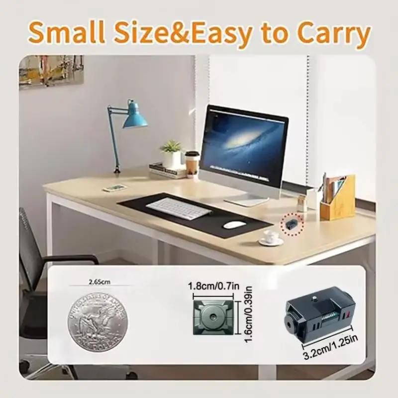 Portable Mini WiFi Surveillance Camera 1080P HD Night Vision Motion Detection Wireless Cam for Home Office Security