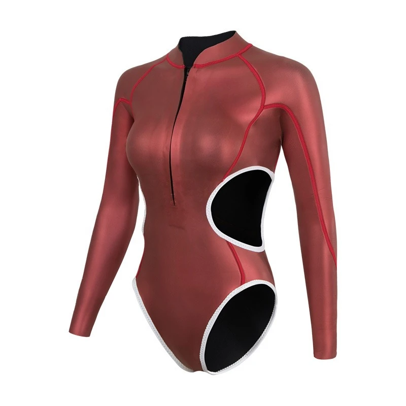 2Mm women's bikini wetsuit, surfing snorkeling sunscreen one-piece swimsuit, free diving wetsuit