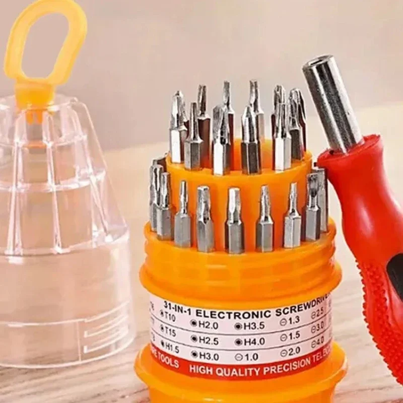 

31 шт./компл., универсальная отвертка типа «Пагода», набор многофункциональных инструментов, ручная комбинация, отвертка для обслуживания, винт, ремонт мобильных телефонов