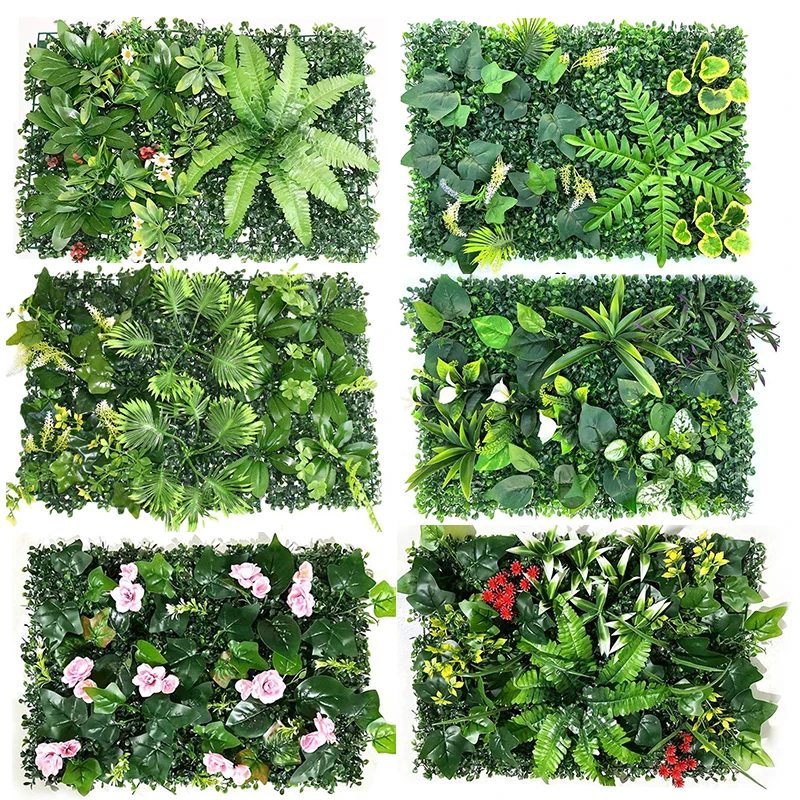 Artificial Plants Grass Wall Panel Boxwood Hedge 15.74inch *23.6inch Faux Fake Grass Moss Suitable for Outdoor Indoor Garden