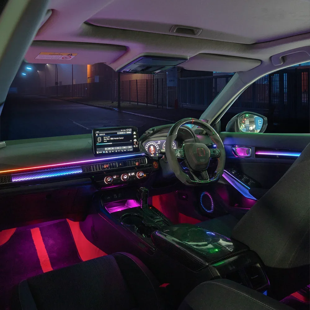 For Honda Civic 2022 2023 2024 2025 Ambient Lighting LED Lamps Auto Interior Lighting Serving Interior LED Marquee Neon Light!