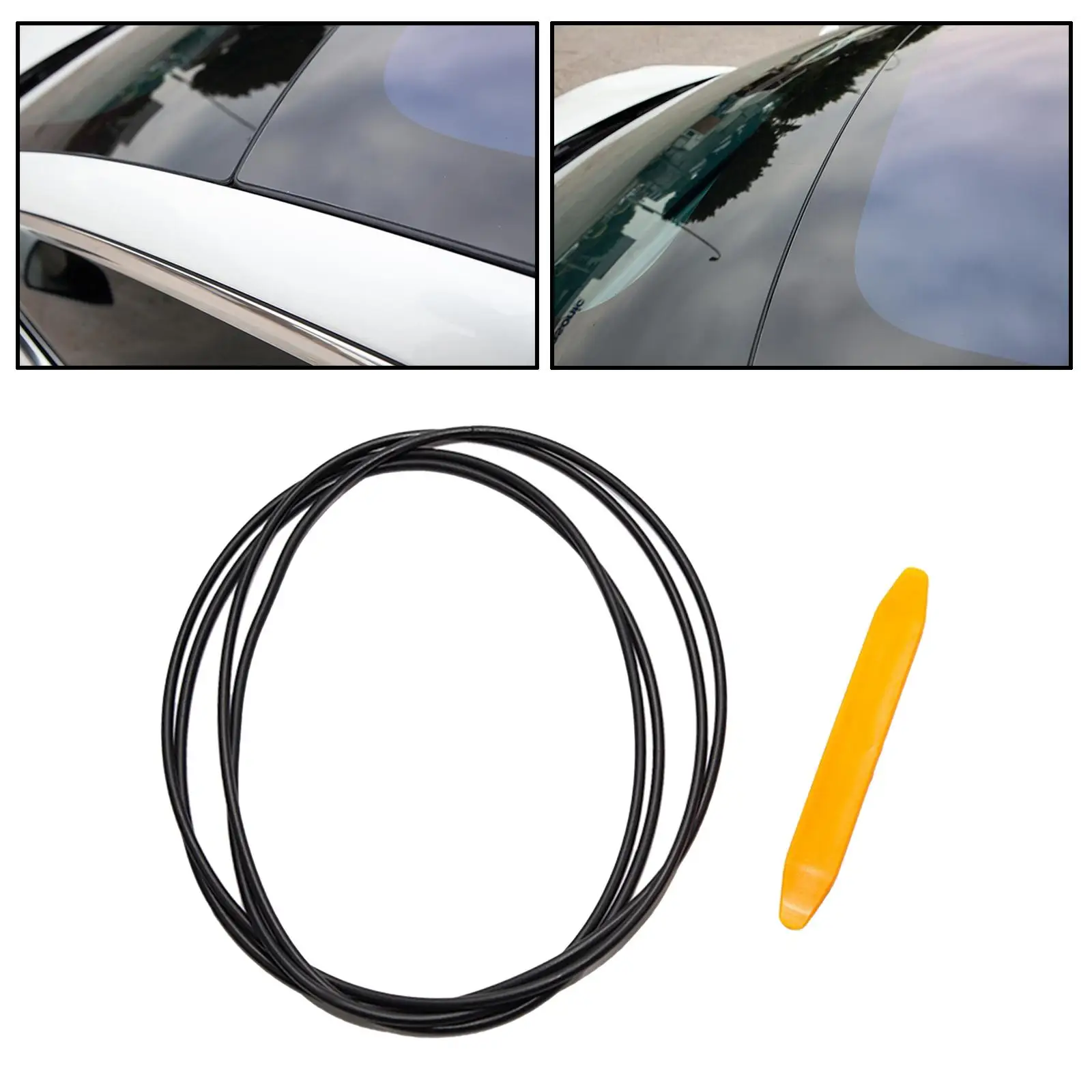 2-4pack Sunroof Anti Noise Rubber Seal Strip for Model 3 Precision Cut