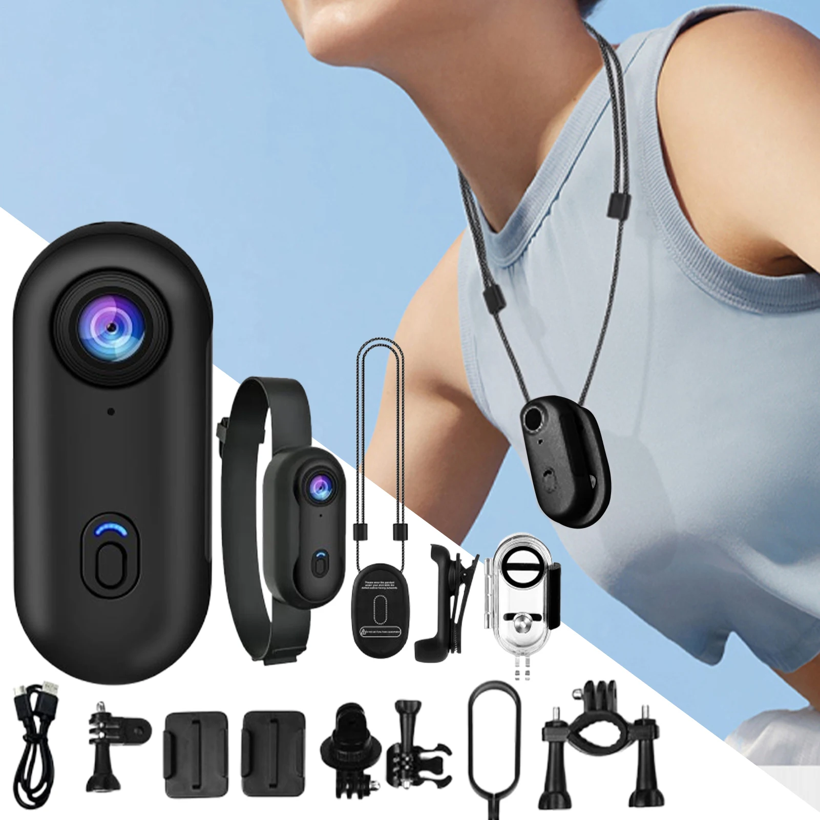 

Mini Action Camera 1080P Pocket Thumb Camera 170 Degree Wide Angle Video Recorder Sports Camera travel Camera blogger Camera
